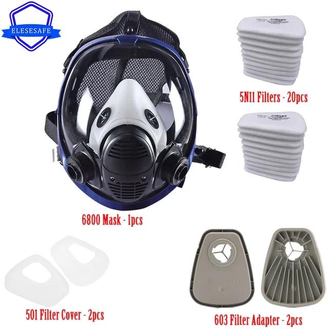 5N11 Фильтры 14-в-1 Анфас 6800 Пыль Антивулканический пепел для плотника Полировка Покраска Распыление Рабочий респиратор