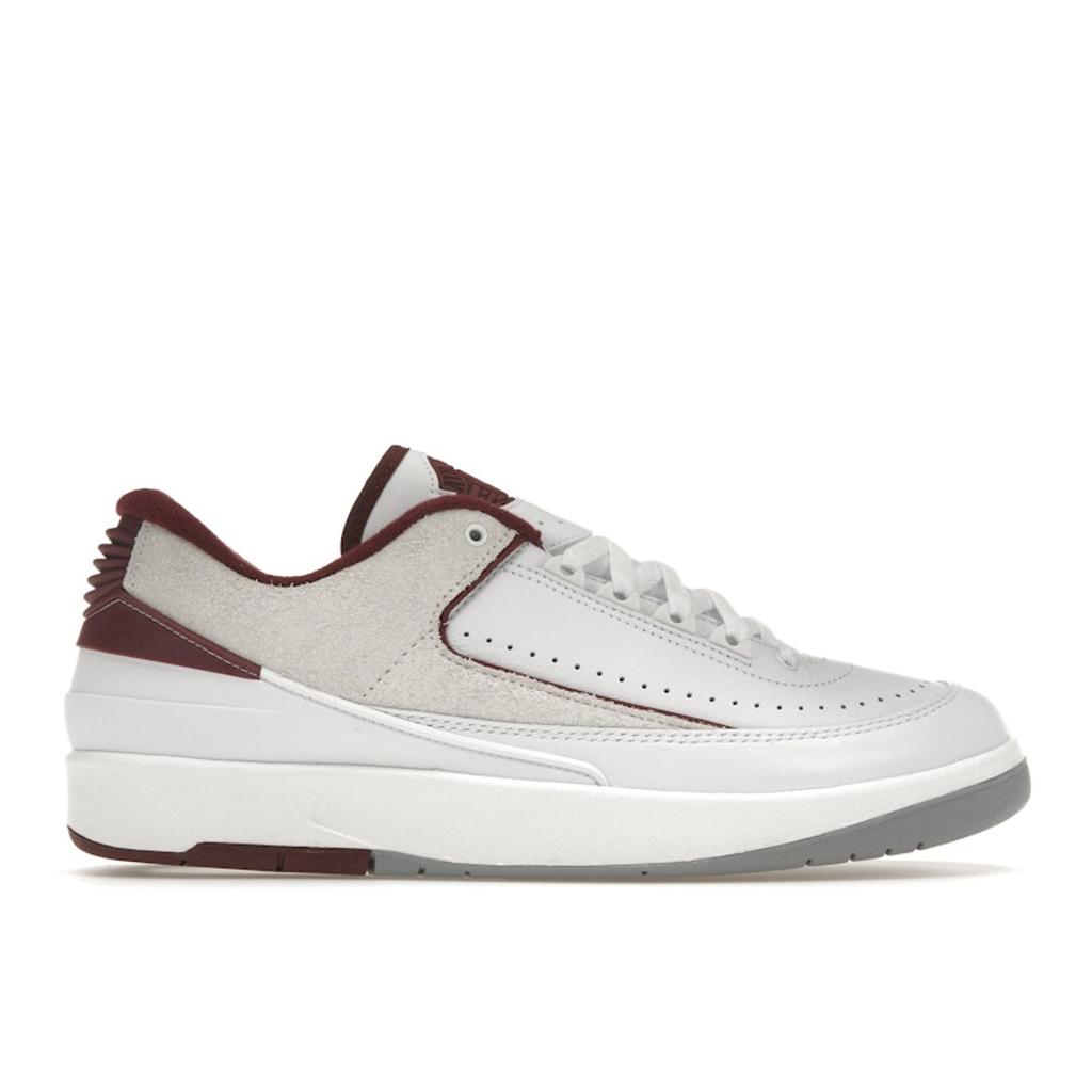 Air Jordan 2 Retro Low Cherrywood Men Sneakers White Cherrywood-Red Light-Steel-Grey DV9956-103