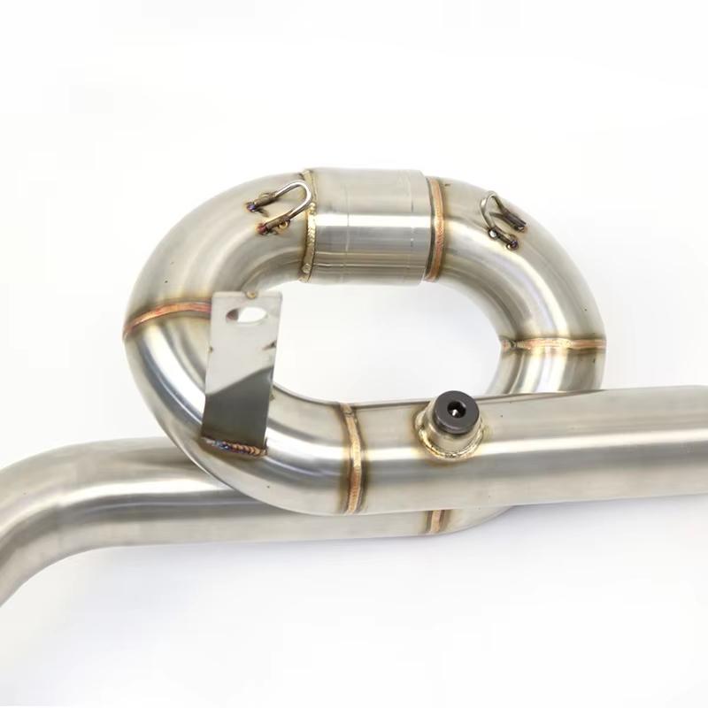 Slip On Stainless Steel Motorcycle Exhaust Middle Pipe And Front Link Pipe Full System For Yamaha YZF R25 R3 MT03 MT25