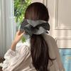 Poom/Holygya Dive Check Kang Kang Big Size Ribbon Hair Tie Hair Scrunchie