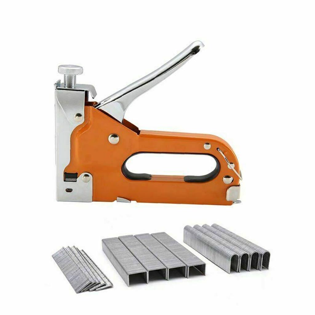 Heavy Duty Stapler 3 In 1 Stapler With 600 Nails Stainless Steel Metal Carpentry Hand Tool Manual Stapler For DIY Decoration Wood Wall Furniture