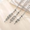 Natural Crystal Holder Necklace Adjustable Mesh Pendant Necklaces Metal Collarbone Chain Crystal Stone Holder Accessory