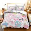 Home Textile Three-Piece Digital Printing Cute Kitten Cartoon Quilt Pillowcase Bedding