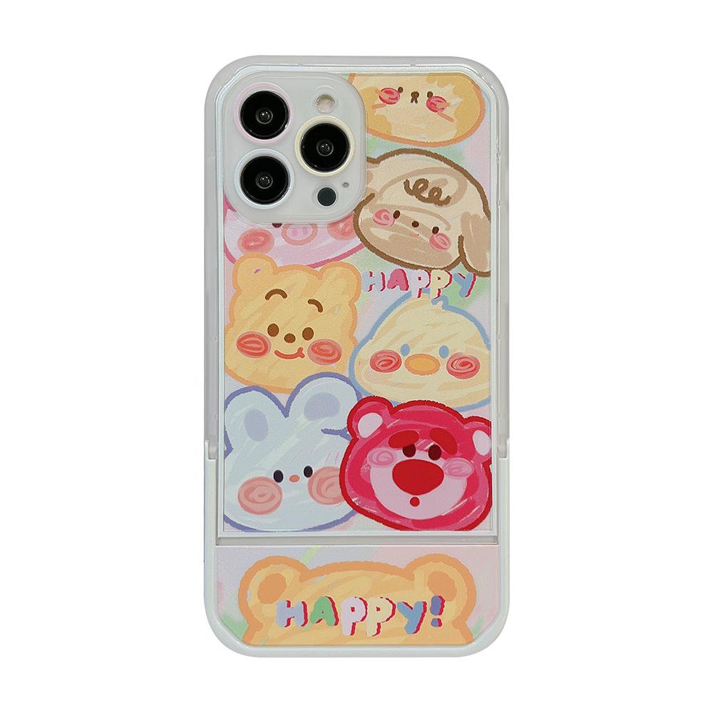 Animal Graffiti Avatar for Iphone13promax for Apple 15 Mobile Phone Case 16 Cute Xs Folding Stand