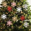 6PCS Glossy Powder Christmas Tree Pendant Long-Lasting Xmas Decoration Christmas Tree