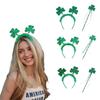 Irish Leprechaun Headband Party Costume Glitter Shamrock Party Karaoke Photo Props Party Blingbling Hair Hoop Nightclub