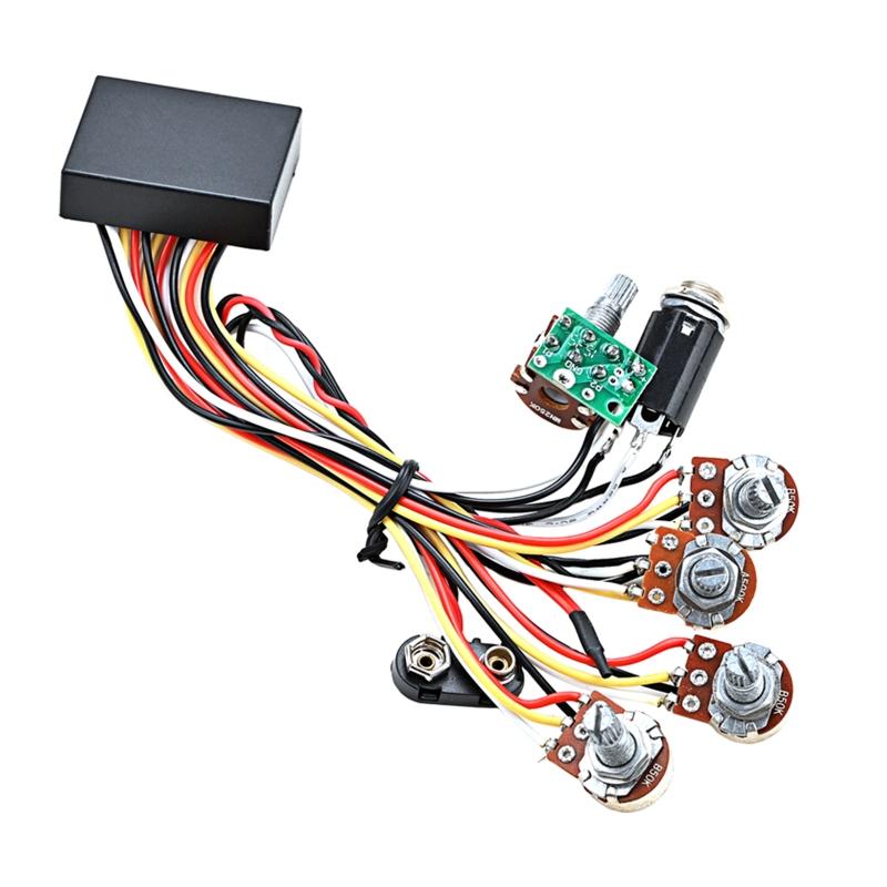 Предварительно распаянная схема предусилителя для бас-гитары, звукосниматель, активный/пассивный эквалайзер для звукоснимателя бас-гитары