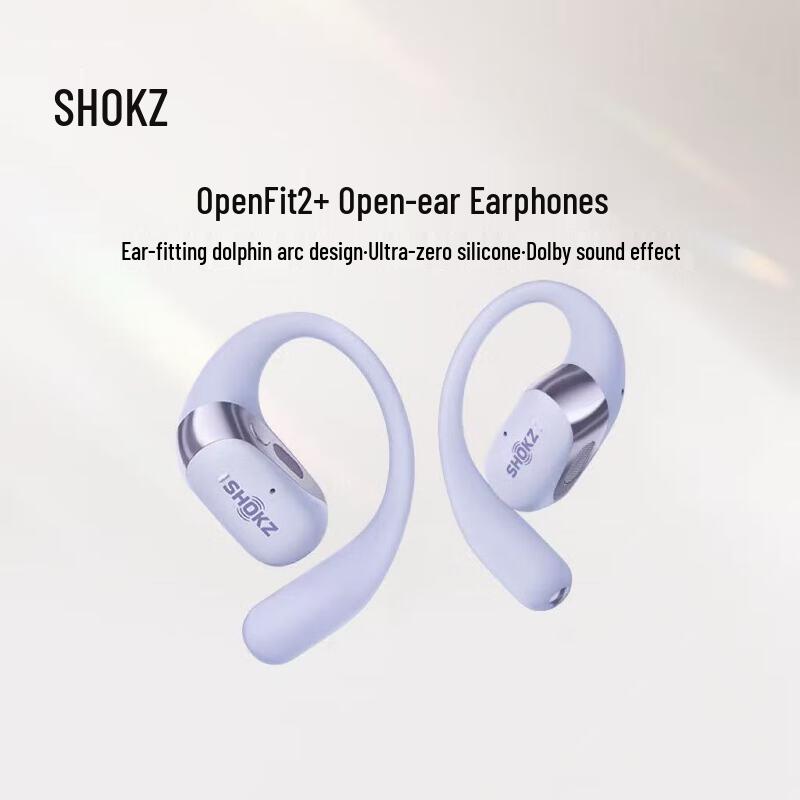 Shokz OpenFit 2+ 2025 Open-Ear Bluetooth Wireless Sports Headphones