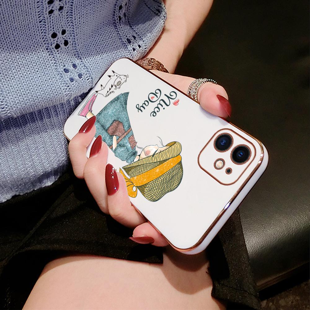 Для Honor 90 70 50 X7a X9a P30 Pro P40 Lite Infinix Hot 40i 30i Vivo Y22 Y18 V30 Pro V40 Милый женский дизайн мягкий чехол для телефона TPU