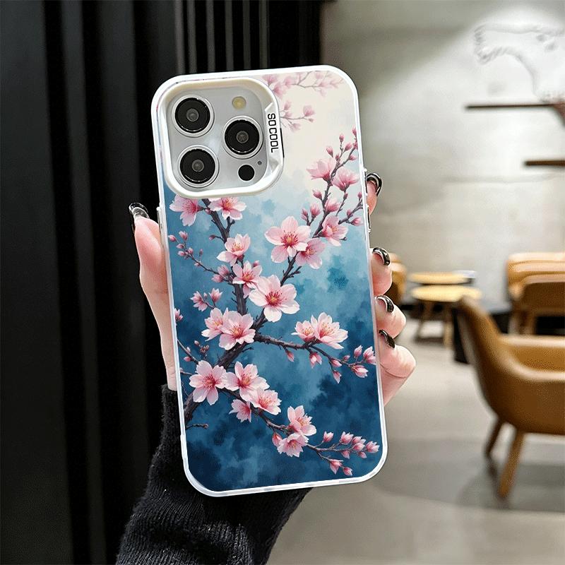 Чехол для телефона Sakura с цветами вишни, ударопрочный, для iPhone 17 Air 16 16E 15 Pro Max 14 Plus 13 Mini 12, задняя крышка, защита от падений