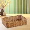 Woven Storage Basket Bread Decorative Imitation Rattan Baskets Serving for Books