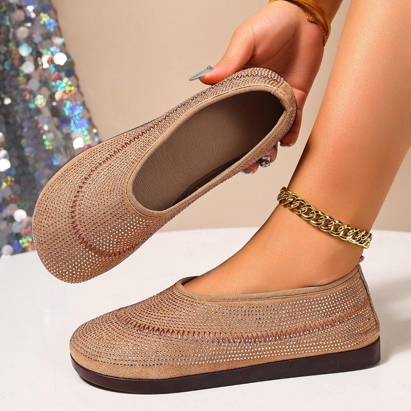 Summer New Versatile Mother Shoes Shallow Single Shoes Fashionable and Comfortable Flat Shoes One Pedal Round Head Lazy Shoes