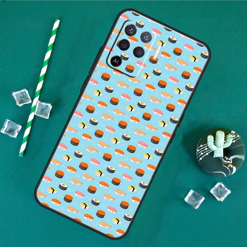Sushi Case For Oppo A80 A40 A60 A16 A76 A96 A91 A15 A17 A74 A94 A54 A57S A18 A38 A58 A78 A98 Cover
