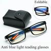 Fashion Folding Reading Glasses with Box Women Men Anti-blue Light Portable Eyewear TR90 Farsight Glasses Diopters +1.0 To +4.0