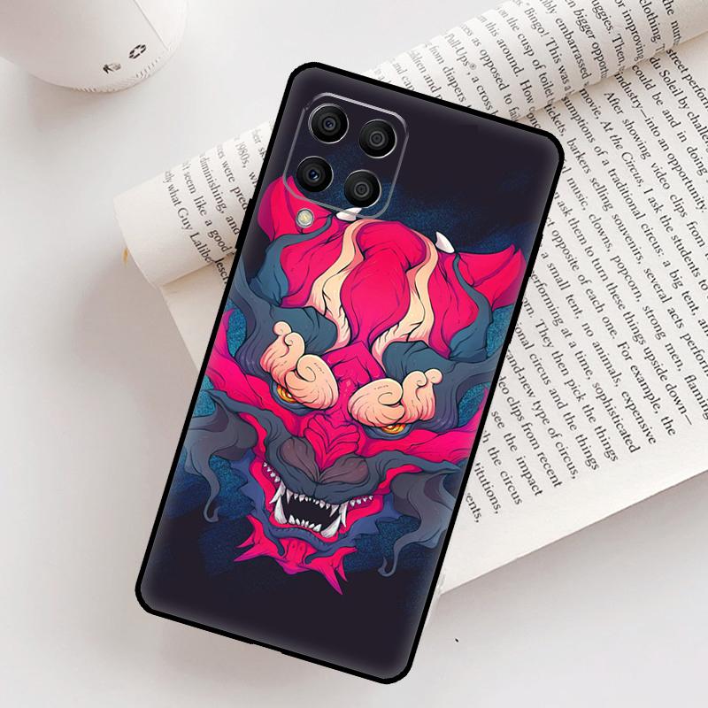 Чехол-маска демона Они Ханья для Samsung Galaxy M31 M11 M14 M34 M54 M12 M32 M52 M15 M13 M06 M16 M36 M56 M53 M35 M55