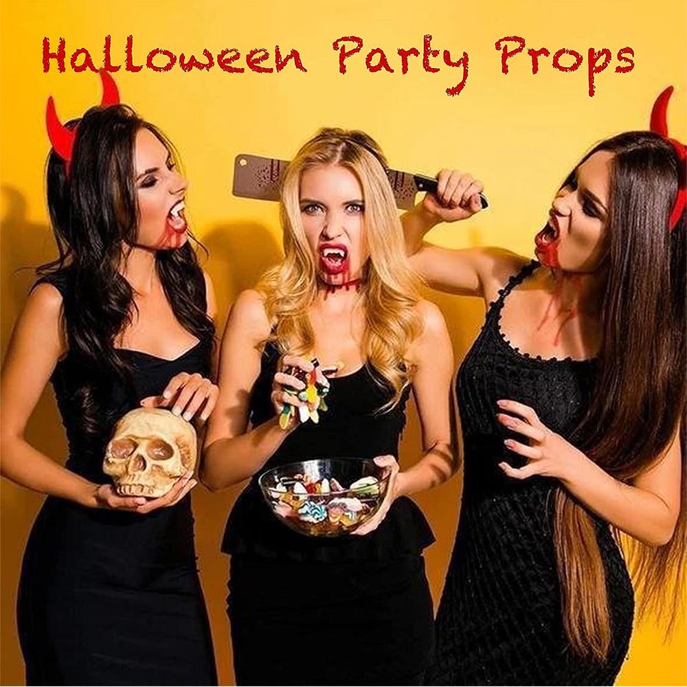 3 Pairs Retractable Realistic Vampire Zombie Fangs for Carnival Cosplay Props