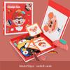 Wooden Jigsaw Magnetic Blocks Puzzle Book Board with Cards Face Change Clothing Change Marine Life Kids 3D Puzzle Toys Gifts