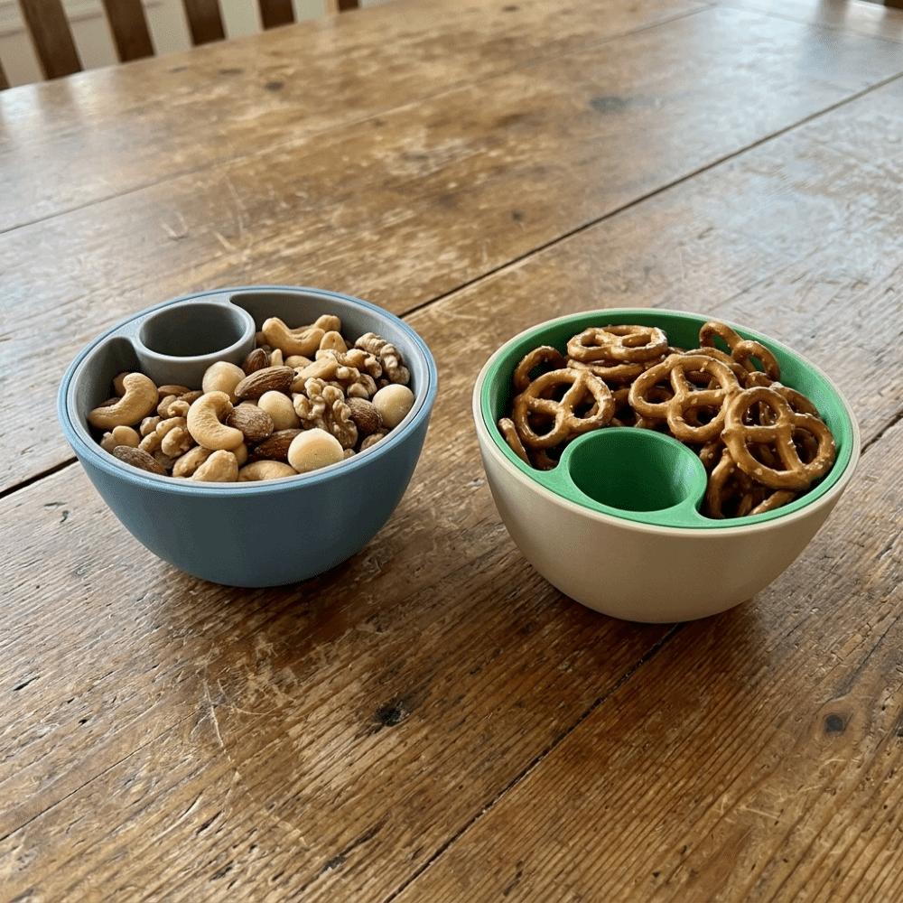 3D Printed Double Nut Bowl Round Berry Strainer Basket Practical Pistachio Bowl  Popcorn