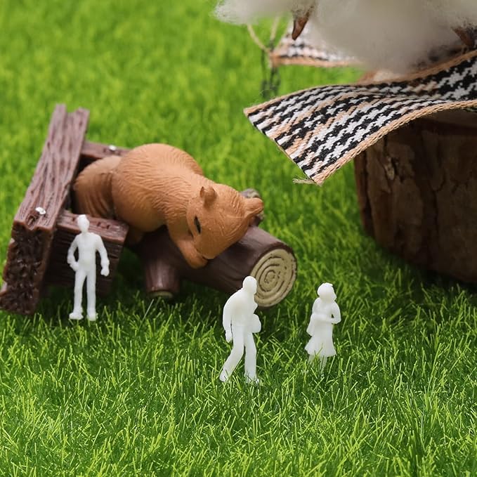 Неокрашенные человеческие фигурки, 1:Масштаб 50, 3,5 см, 100 штук в упаковке. Идеально для миниатюрных садов, железнодорожных макетов, строительных моделей, поделок, образовательных целей