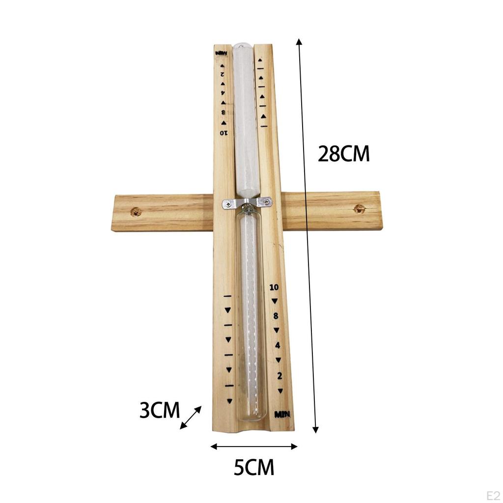 Sauna 10 Minutes Hourglass Sand Timer, Wood Hour Glass,Heat Resistant White for Spa