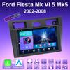 2 DIN Android Carplay автомобильное радио для Ford Fiesta Mk VI 5 Mk5 2002-2008 мультимедийный проигрыватель головное устройство стерео GPS навигация BT WIFI 4+64 ГБ