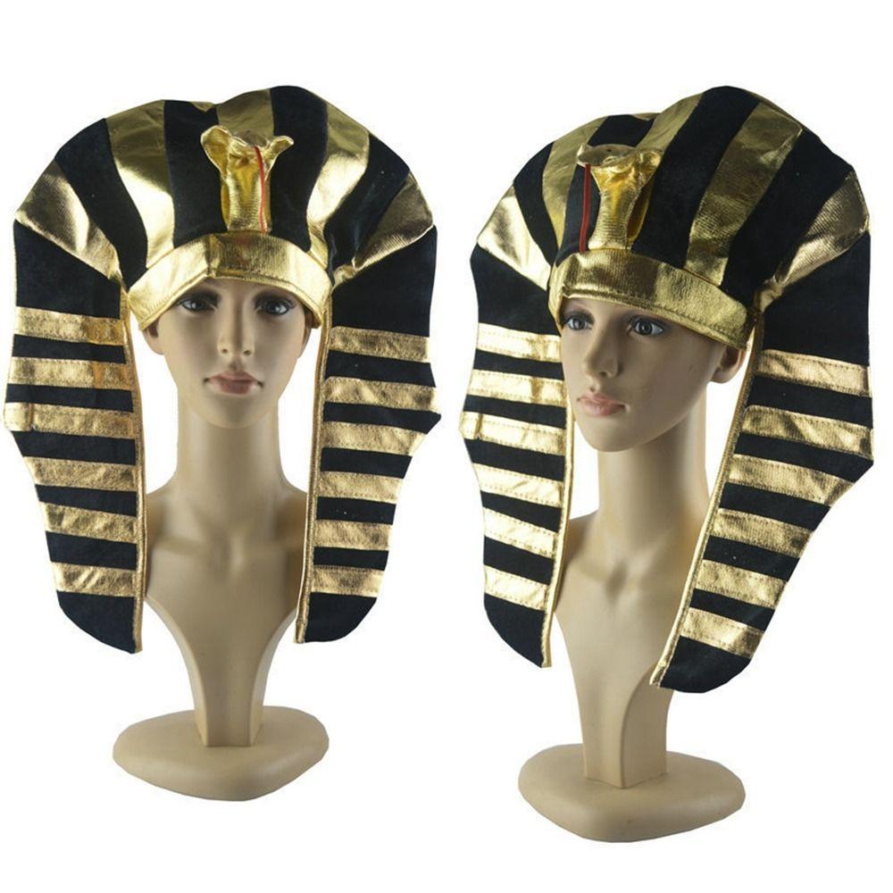 Halloween Party Decorations Egyptian King Hat Headpiece Halloween Pharaoh Hat Creative Girl