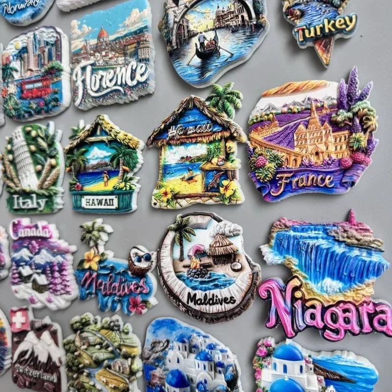 Магниты на холодильник Норвегия Финляндия Исландия Гонконг Бруней Турция Таиланд Италия Гавайи Франция Канада Мальдивы Туристические сувениры Подарки