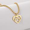 Минималистичное ожерелье «Сердце в сердце» Ожерелье «Маленькое сердце в полом сердце» Подарок маме и дочке на День матери