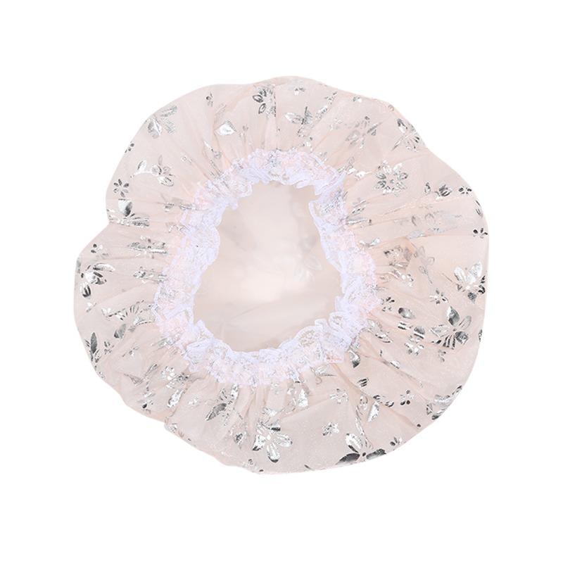 Bathroom Waterproof Shower Cap Kitchen Oil-proof Sanitary Hat Women Hair Salon Bathroom Supplies Thicken Elastic Bath Hat Cute