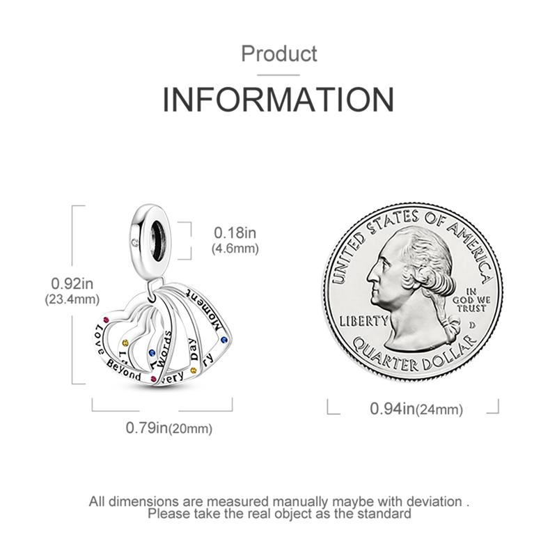 Оригинальные Шармы Медь Хорошая Жизнь Подвеска-Шарм Сердце Подходит для Оригинальных Браслетов 3 мм для Женщин DIY Изысканные Ювелирные Изделия Подарки Новинка