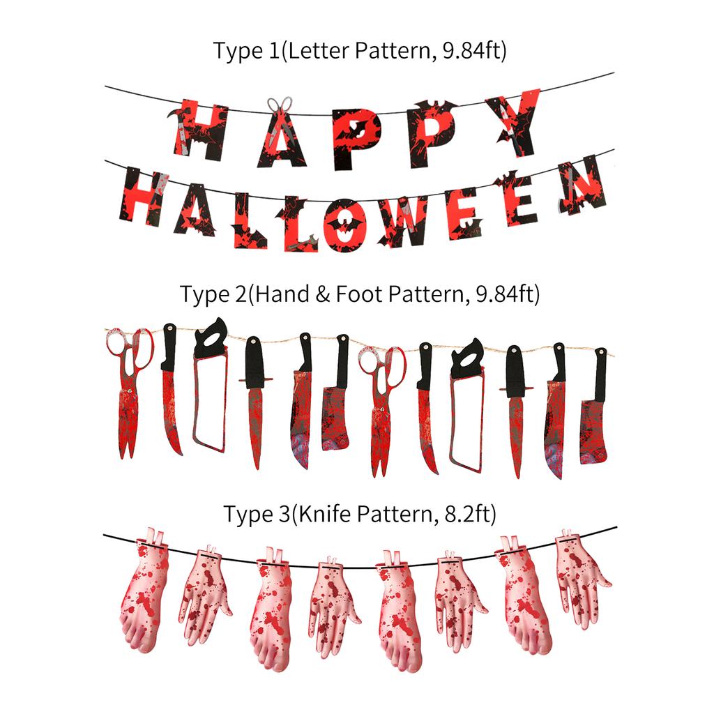 10 футов Хэллоуинский Кровавый Баннер Страшная Рука и Нога Подвесной Баннер Хэллоуинская Кровавая Гирлянда Баннер для KTY