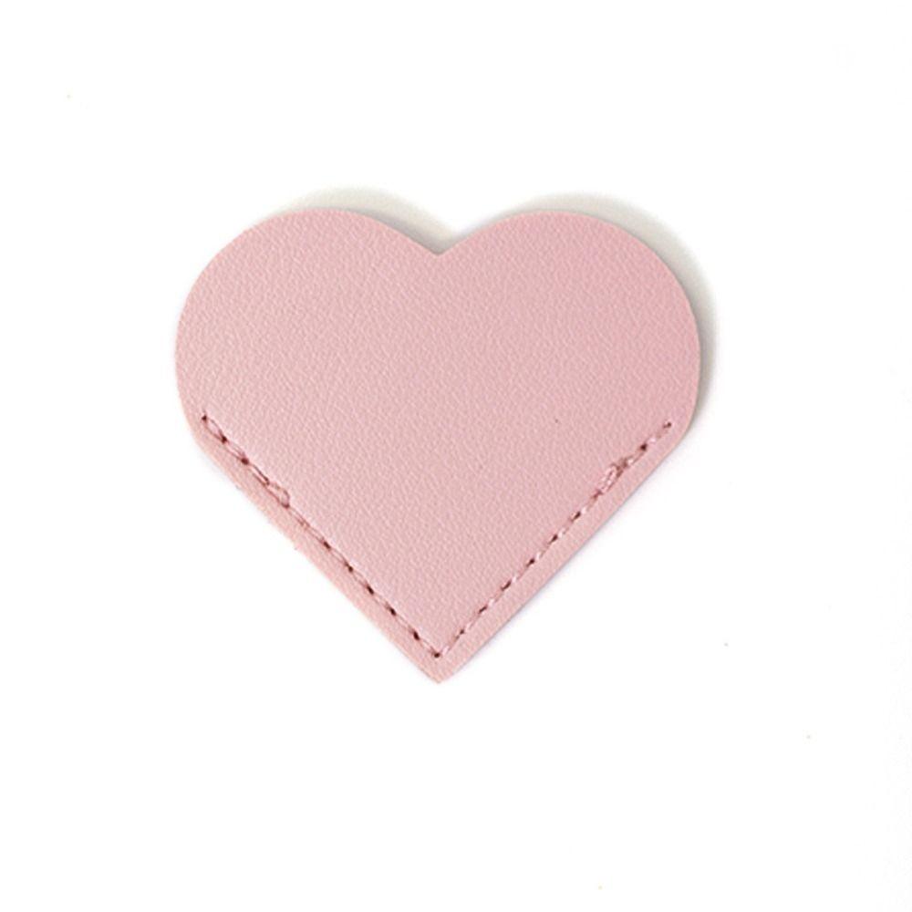 Heart-shaped Leather Bookmark Vintage Book Page Marker Portable Corner Page Marker Books