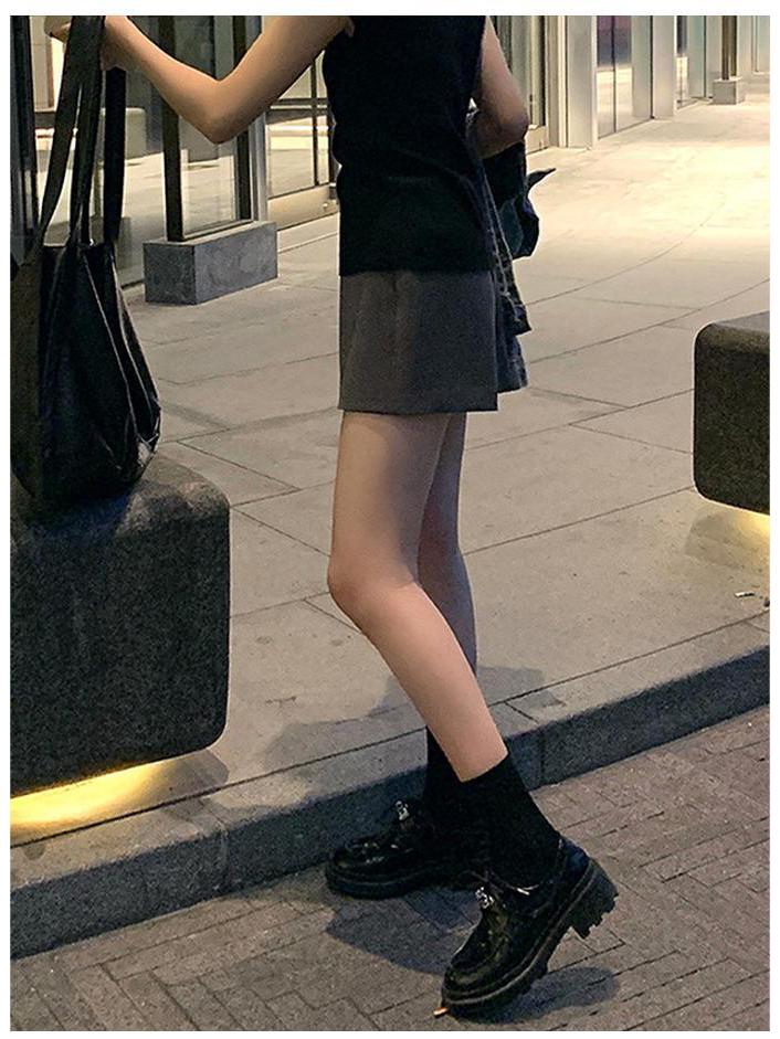 Летняя юбка-шорты А-силуэта с завышенной талией для похудения для женщин - Повседневный стиль, облегающий бедра, для миниатюрных