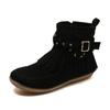 Autumn Flat Heel Ankle Boots Retro Suede Tassel Women Boots Fashion Round Toe Soft Sole Short Boots Casual Women Shoes