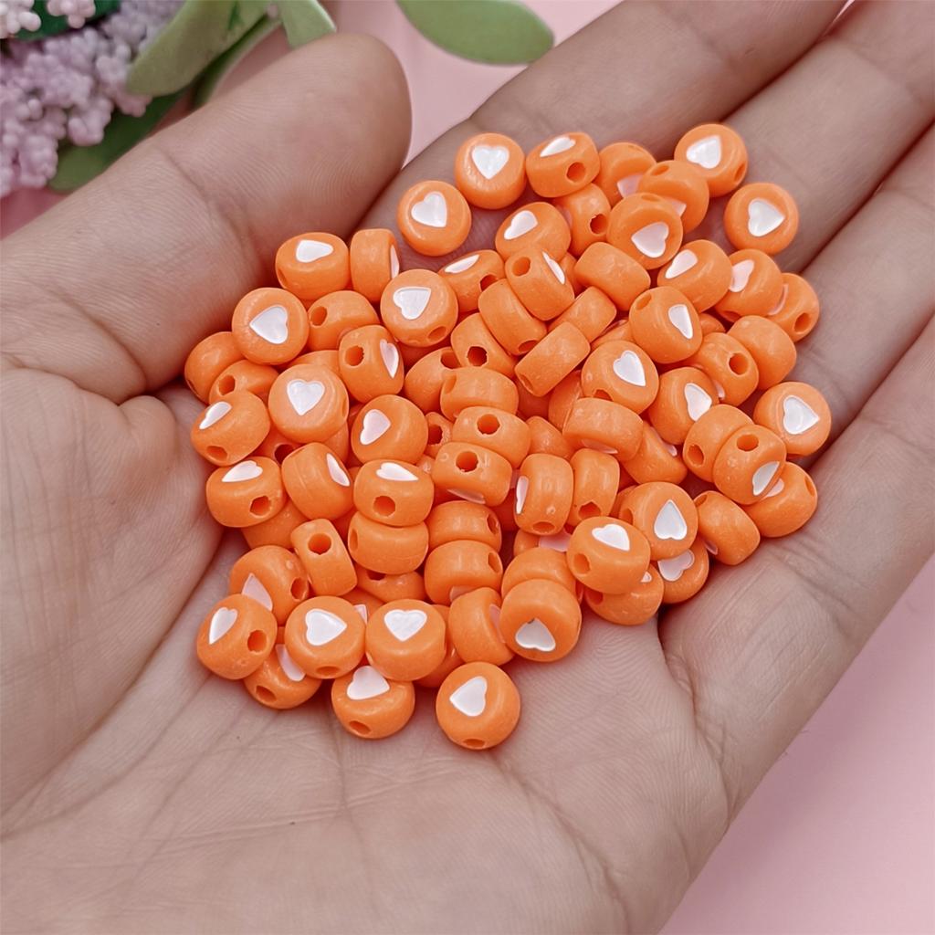 300 шт. в форме сердца ярких цветов, фурнитура для изготовления ювелирных изделий, 7 мм, модные свободные акриловые бусины «сделай сам», 300 шт.