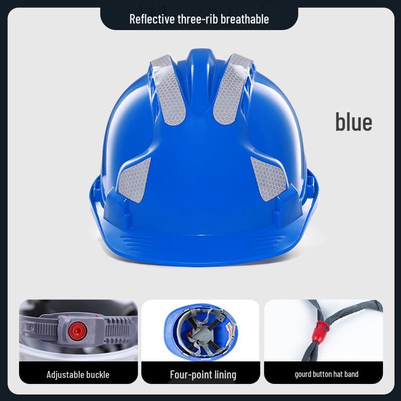 Iron Head Reflective Breathable Anti-Smash Construction Safety Helmet