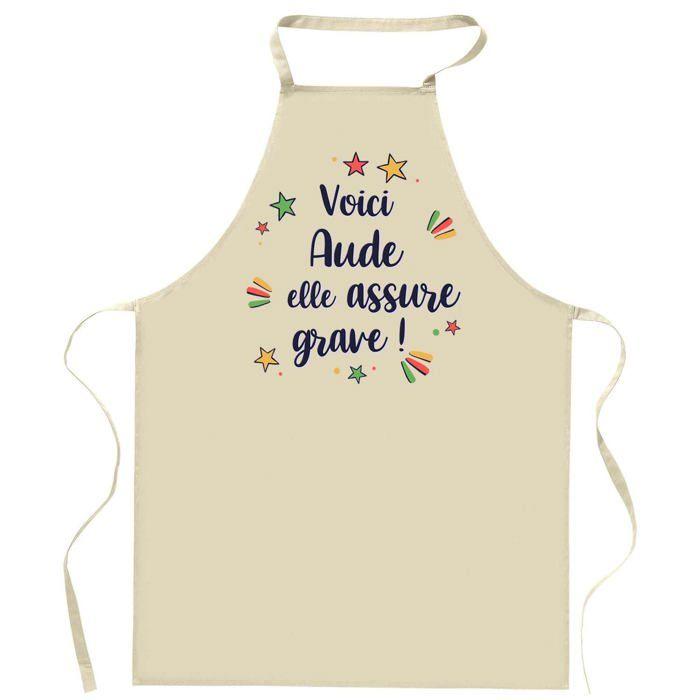 Tablier de cuisine - Planetee Aude - Impression bretonne - Coton résistant - Liens ajustables