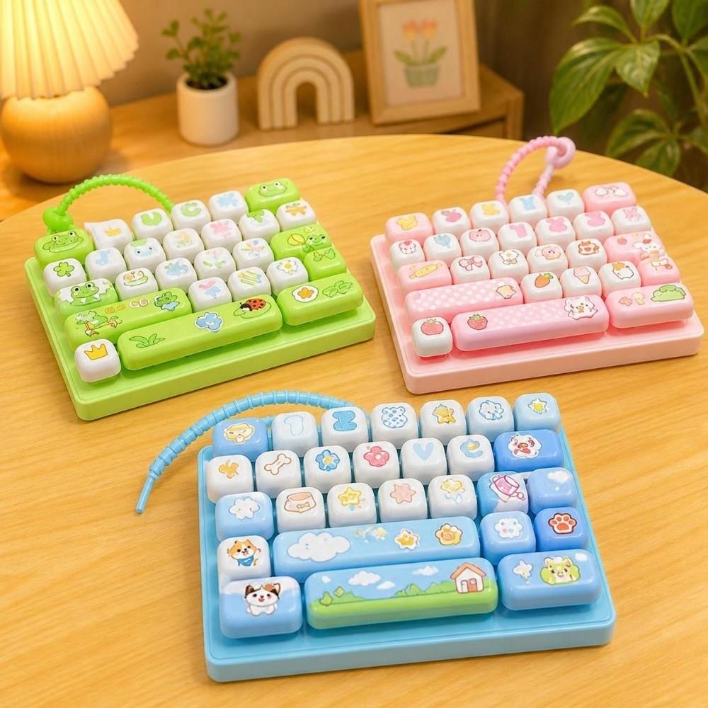 Hanging Mechanical Keyboard Toy 26 Keys Bag Pendant Creative Keycap Clicker Toy Bag Charm