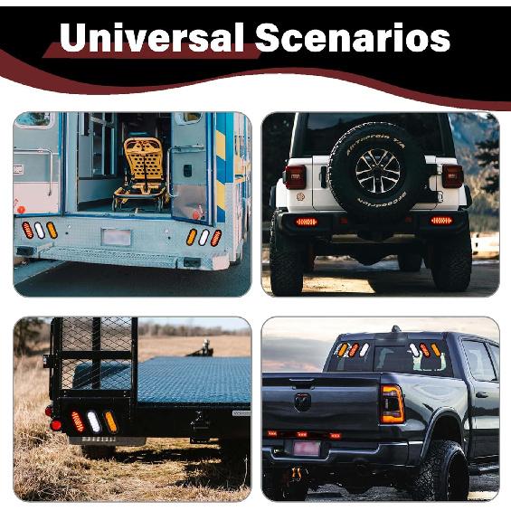 НОВЫЕ СВЕТОДИОДНЫЕ ОВАЛЬНЫЕ ФОНАРИ ДЛЯ ПРИЦЕПА SUN 6 ДЮЙМОВ - СВЕРХЪЯРКИЙ ЗАДНИЙ ФОНАРЬ С 21 СВЕТОДИОДОМ, КОМПЛЕКТ С ГРОММЕТАМИ ДЛЯ ПОВЕРХНОСТНОГО МОНТАЖА, ВОДОНЕПРОНИЦАЕМЫЙ 3-КОНТАКТНЫЙ ШТЕКЕР, ЗАДНИЙ ХОД IP 67