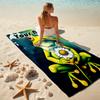 1PC Custom Name Frog Daisy Flower Beach Towel Highly Absorbent And Sand-Resistant Towel for Swimming, Pool, Yoga, And Travel Lightweight