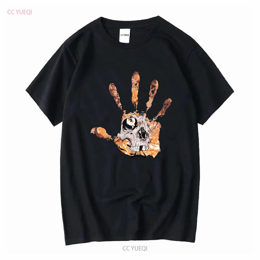 Винтажная футболка Y2K с отпечатком руки черепа Pushead S Скейт Панк Misfits Zorlac Металл винтажная Вареная Мягкая мужская Повседневная уличная одежда