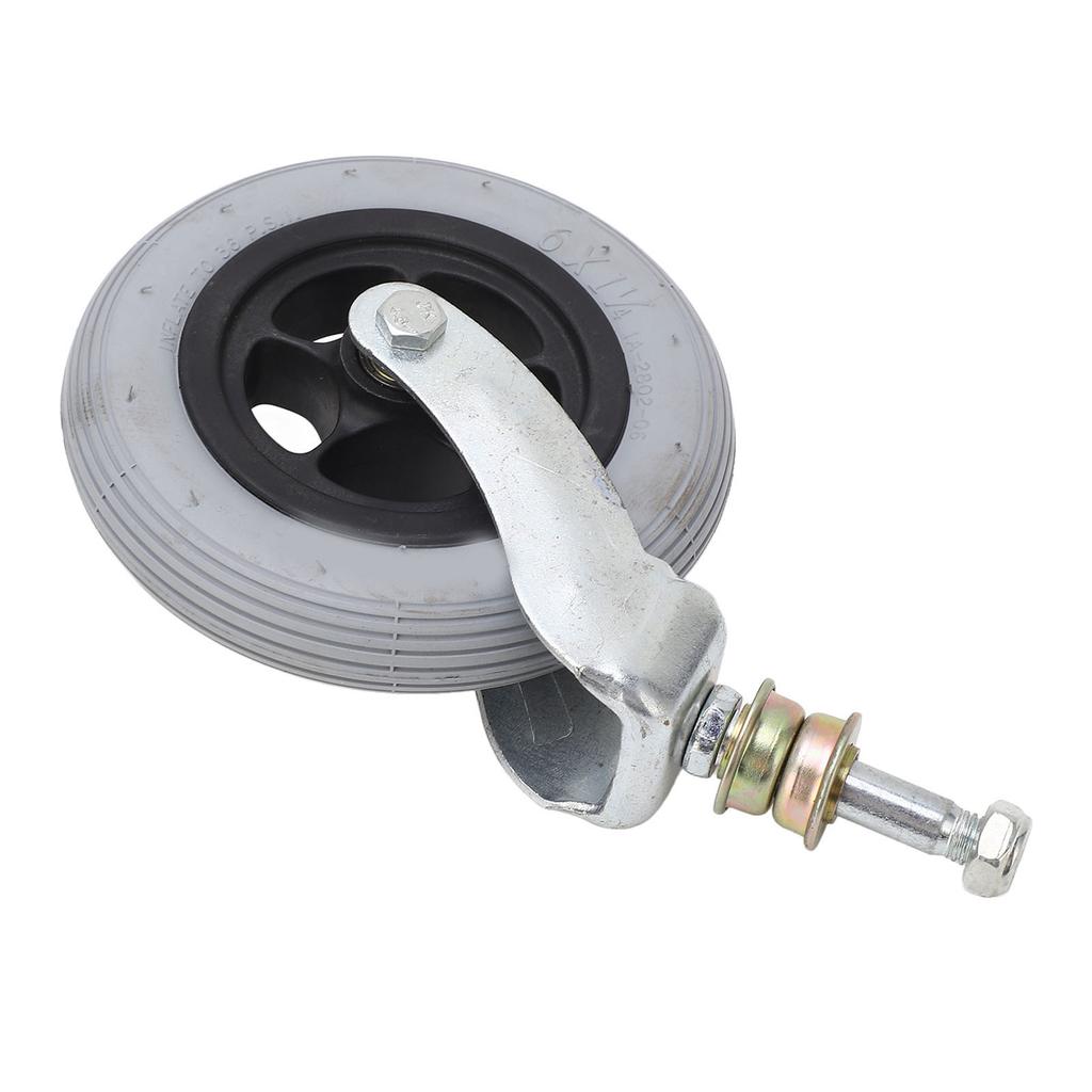 Сменное колесо для инвалидной коляски, серое, 6 дюймов, ПУ, надувное, универсальное переднее колесо для инвалидной коляски