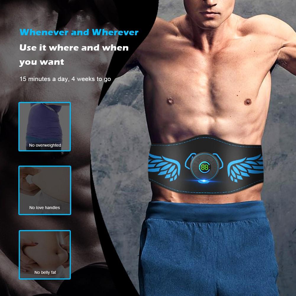 EMS ABS Abdonimal Trainer Men Women Abs Muscle Stimulator Belly Waist Trainer Belt Weight Loss Body Shaping Home Fitness Belt