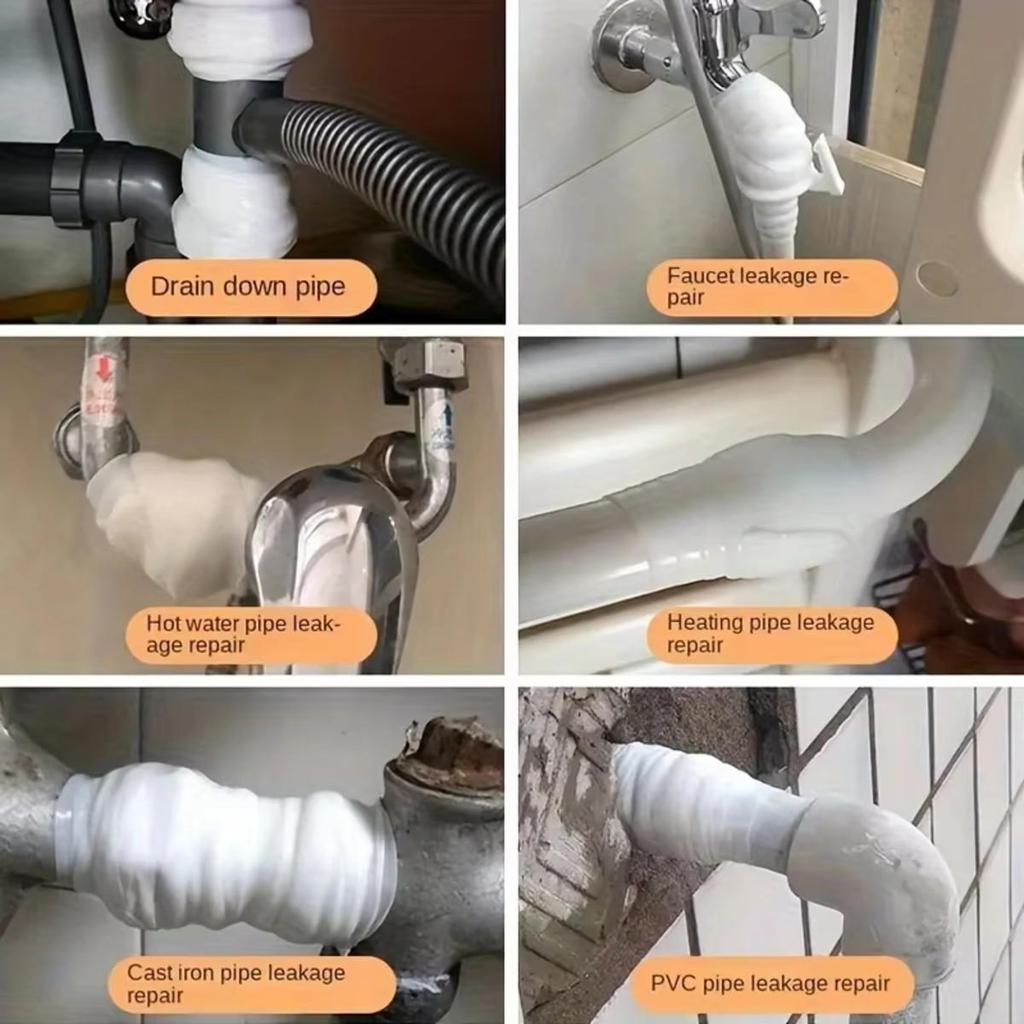 Самоклеящаяся Водонепроницаемая Лента Заплатка Клей Герметик Ремонт Остановить Течь Водонепроницаемая Клейкая Лента для Ванной Кухни Душа Ремонта Водопроводных Труб