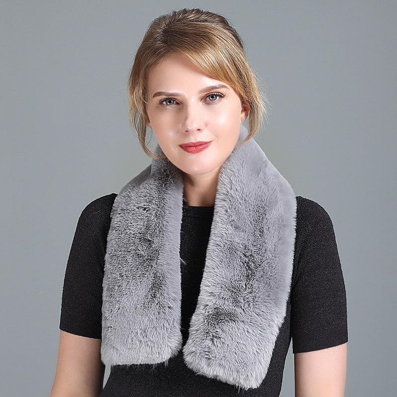 Scarf Female Winter Hundred Versatile Double-sided Thickened Fur Collar Neck Set Imitation Fur Scarf Shawl