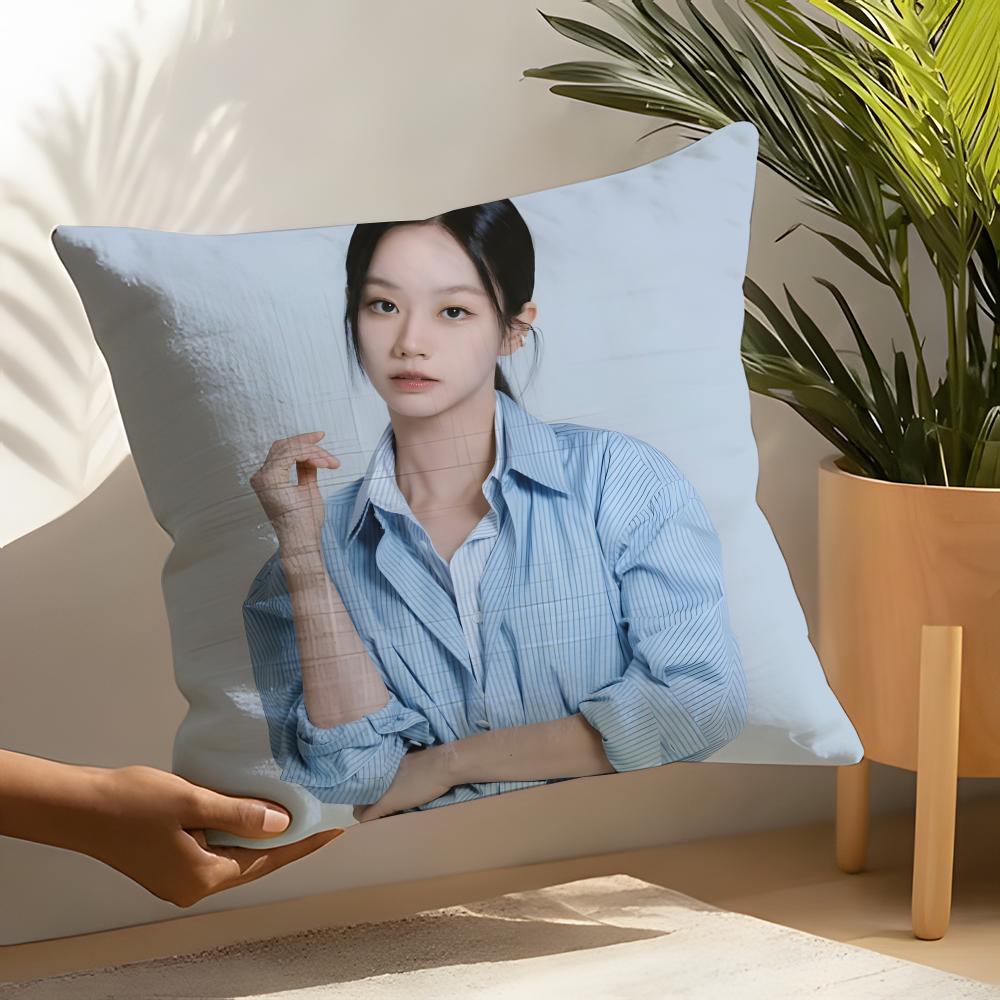 Beautiful Singer LLee Hyeri Pillow Case Linen Cushion Covers For Decorative Sofa Home Pillows Case Car Chair Pillows Cases