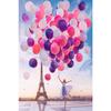 Полный 5D Diy Алмазная картина Летающие разноцветные воздушные шары Вышивка крестом Домашний декор Подарок ручной работы