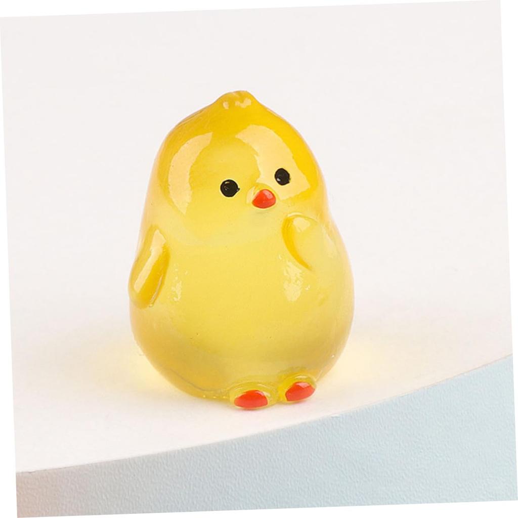 OATIPHO 15 штук Светящийся маленький толстый цыпленок цыпленок Мини цыпленок Светящиеся маленькие цыплята Кукольный цыпленок Моховой пейзаж цыпленок издание Пасха