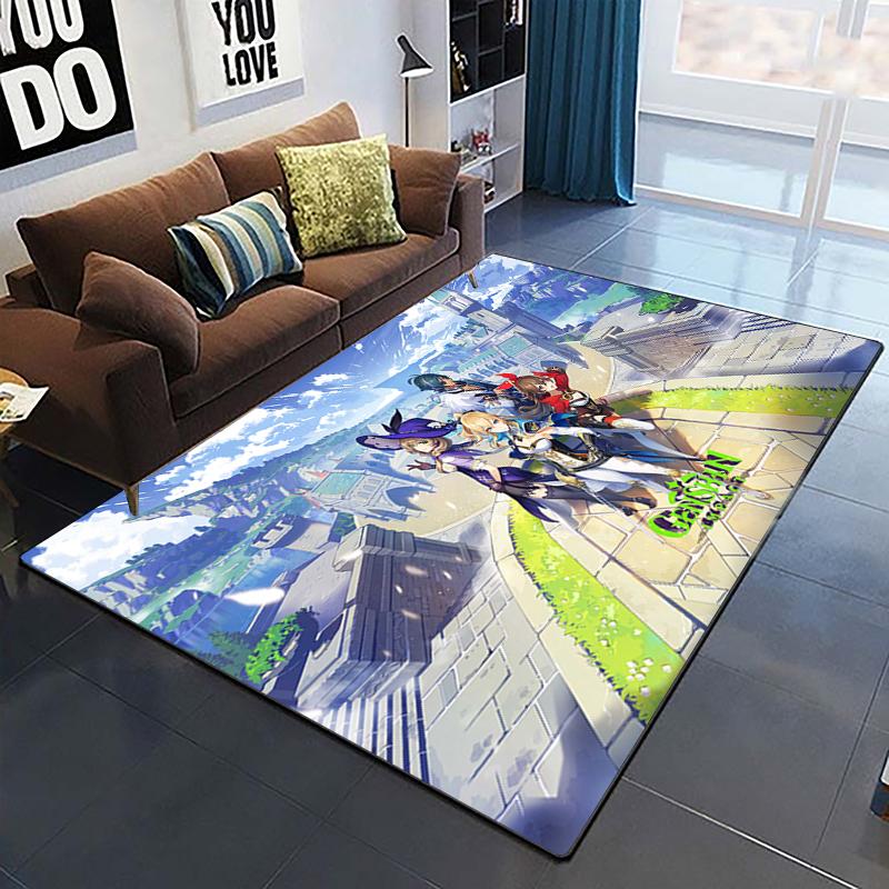 Genshin Impact Art Printed Carpet for Living Room Large Area Rug Soft Mat E-sports Chair Carpets Alfombra Gifts Dropshopping