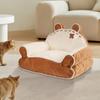 Soft Calming Cat Bed, Sofa and Armrest, Comfortable Couch Small Dog Bed for Dogs,